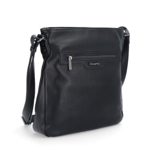 Crossbody kabelka s vonkajšími vreckami Tangerin materiál syntetická koža zapínanie na zips farba čierna veľkosť stredná 8008 C