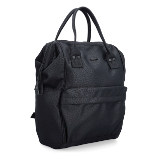 Veľký praktický batoh Carmelo Carmelo materiál nylon zapínanie na zips farba čierna veľkosť veľká 4319 C LE