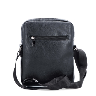 Crossbody taška cez rameno Tangerin materiál syntetická koža zapínanie na zips farba čierna veľkosť stredná 2324 C Zozadu