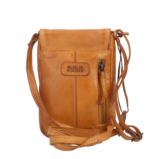 Kožená crossbody taška s chlopňou Noelia Bolger materiál kože zapínanie s chlopňou farba žltá veľkosť malá NB 2418 ZLU Zozadu