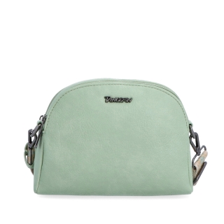 Malá crossbody kabelka s výrazným popruhom Tangerin materiál syntetická koža zapínanie na zips farba zelená veľkosť malá 8044 ZE Spredu