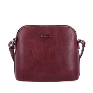 Malá minimalistická crossbody kabelka Le Sands materiál syntetická koža zapínanie na zips farba vínová veľkosť malá 7712 BO Spredu