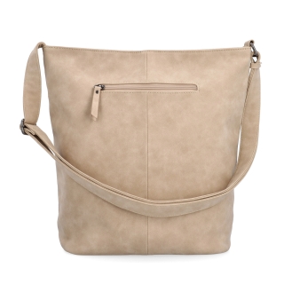 Praktická crossbody taška zo syntetického materiálu Tangerin materiál syntetická koža zapínanie na zips farba béžová veľkosť veľká 1108 BE Zozadu