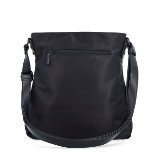 Crossbody kabelka v minimalistickom štýle Carmelo materiál nylon zapínanie na zips farba čierna veľkosť stredná 6605 C Zozadu