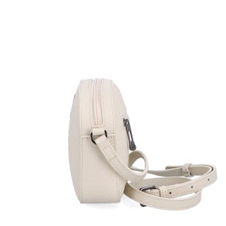 Malá kožená crossbody kabelka s vreckom na zips Noelia Bolger materiál kože zapínanie na zips farba béžová veľkosť malá NB 3013 K Z boku