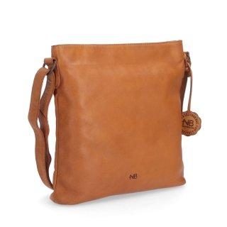 Kožená crossbody kabelka vo vintage štýle Noelia Bolger materiál kože zapínanie na zips farba žltá veľkosť malá NB 2001 ZLU