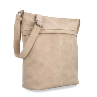 Praktická crossbody taška zo syntetického materiálu Tangerin materiál syntetická koža zapínanie na zips farba béžová veľkosť veľká 1108 BE