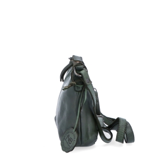 Praktická kožená crossbody na každý deň Noelia Bolger materiál kože zapínanie na zips farba zelená veľkosť malá NB 2406 ZE Z boku
