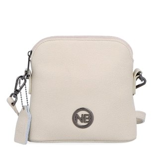 Malá kožená crossbody kabelka Noelia Bolger materiál kože zapínanie na zips farba béžová veľkosť malá NB 3017 K Spredu