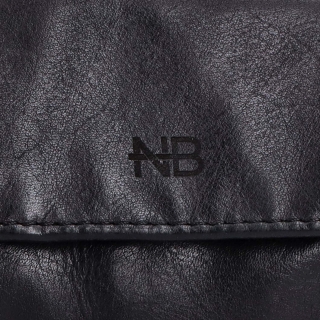 Malá kožená peňaženka pre mužov aj ženy Noelia Bolger materiál kože farba čierna veľkosť malá 5135 NB C Logo