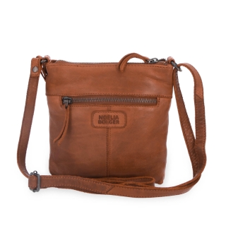 Malá kožená crossbody so zapínaním na zips Noelia Bolger materiál kože zapínanie na zips farba koňaková veľkosť malá NB 2090 KO Zozadu