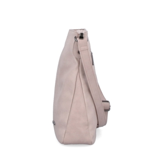 Crossbody kabelka s jednoduchým prešívaním Tangerin materiál syntetická koža zapínanie na zips farba ružová veľkosť stredná 8003 LI Z boku
