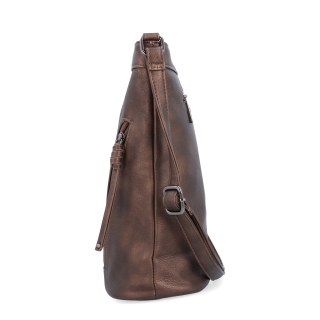 Crossbody kabelka s ozdobnými zipsami Tangerin materiál syntetická koža zapínanie na zips farba metalíza veľkosť stredná 8050 BR Z boku