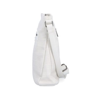 Crossbody kabelka s predným vreckom na zips Carmelo materiál syntetická koža zapínanie na zips farba béžová veľkosť stredná 4309 K Z boku