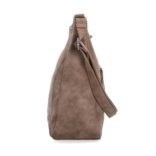 Crossbody syntetická kabelka s prešívaním Tangerin materiál syntetická koža zapínanie na zips farba hnedá veľkosť stredná 1104 H Z boku