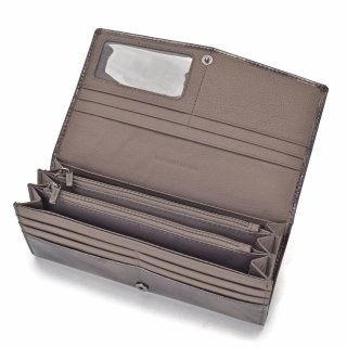 Elegantná dlhá peňaženka Carmelo materiál kože zapínanie na cvok farba taupe veľkosť veľká 2109 P T Zhora