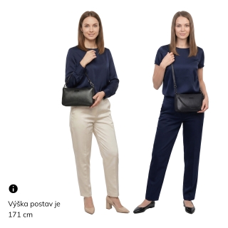 Kabelka s kovovou retiazkou a odnímateľným popruhom Le Sands materiál syntetická koža zapínanie na zips farba béžová veľkosť malá 4606 PRL Na postave
