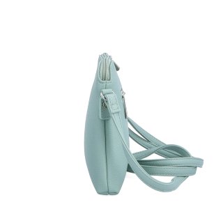 Minimalistická crossbody kabelka zo syntetiky Carmelo materiál syntetická koža zapínanie na zips farba zelená veľkosť malá 4333 SZE Z boku