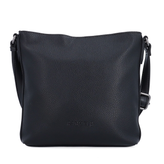 Praktická crossbody kabelka do mesta aj na výlety Carmelo materiál syntetická koža zapínanie na zips farba čierna veľkosť malá 4670 C Spredu