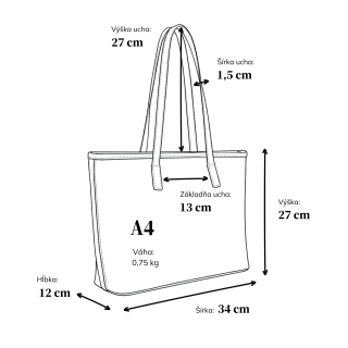 Ľahká shopper kabelka v slamenom štýle Le Sands materiál syntetická koža zapínanie na zips farba béžová veľkosť veľká 4617 BE Rozmery