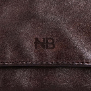 Malá kožená peňaženka pre mužov aj ženy Noelia Bolger materiál kože farba hnedá veľkosť malá 5135 NB H Logo