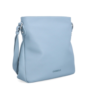 Dizajnová crossbody kabelka Carmelo materiál syntetická koža zapínanie na zips farba modrá veľkosť stredná 4271 SM