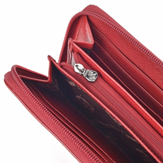 Kožená peňaženka peračník Cosset materiál kože zapínanie na zips farba červená veľkosť veľká 4492 Komodo CV Detail
