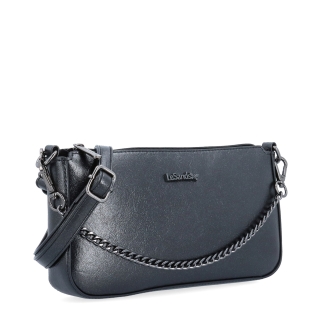 Malá crossbody kabelka s odnímateľnou retiazkou Le Sands materiál syntetická koža zapínanie na zips farba sivá veľkosť malá 4610 ANT