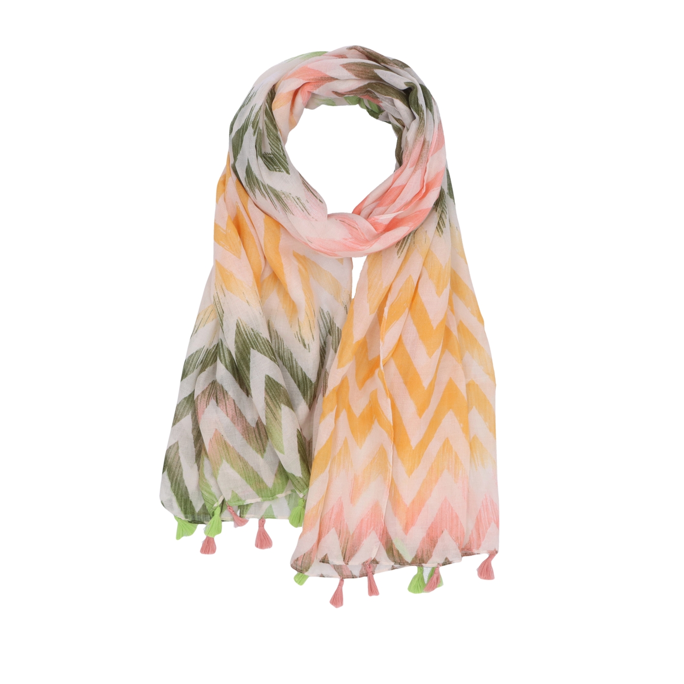 Ľahká šatka s originálnym vzorom Noelia Bolger materiál Viskóza a bavlna farba multicolor KL506 - 07