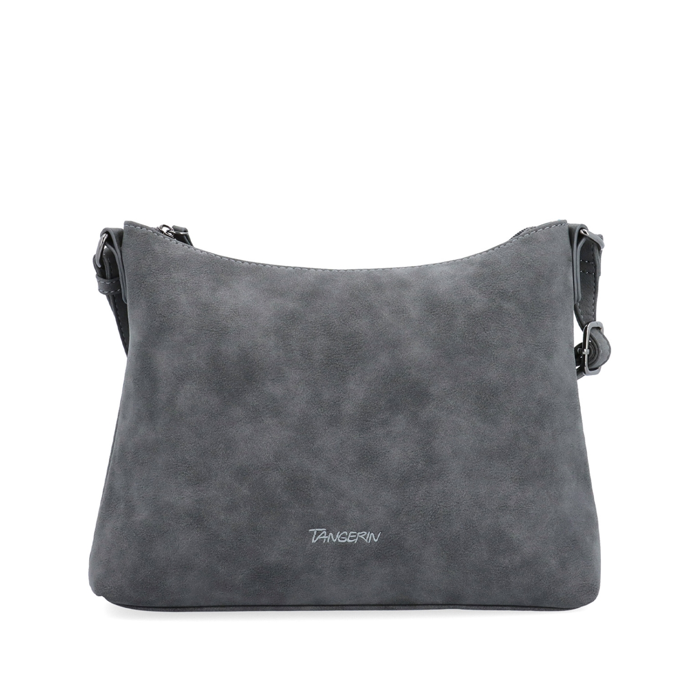 Dámska elegantná crossbody kabelka Tangerin materiál syntetická koža zapínanie na zips farba sivá veľkosť malá 1110 ANT Spredu