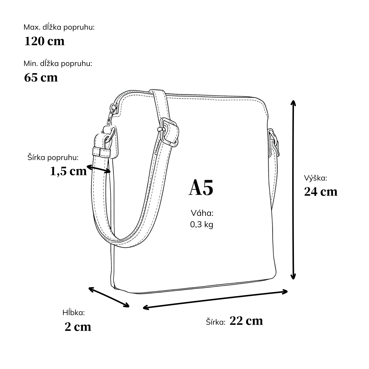 Minimalistická crossbody kabelka s jemným vzorom Carmelo materiál syntetická koža zapínanie na zips farba béžová veľkosť malá 4397 BE Rozmery