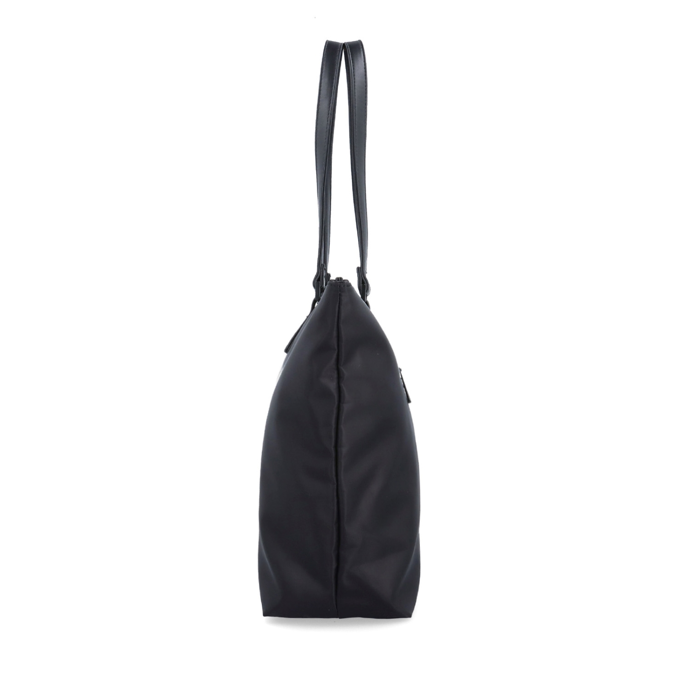 Elegantná nylonová kabelka cez rameno Carmelo materiál nylon zapínanie na zips farba čierna veľkosť veľká 6601 C Z boku