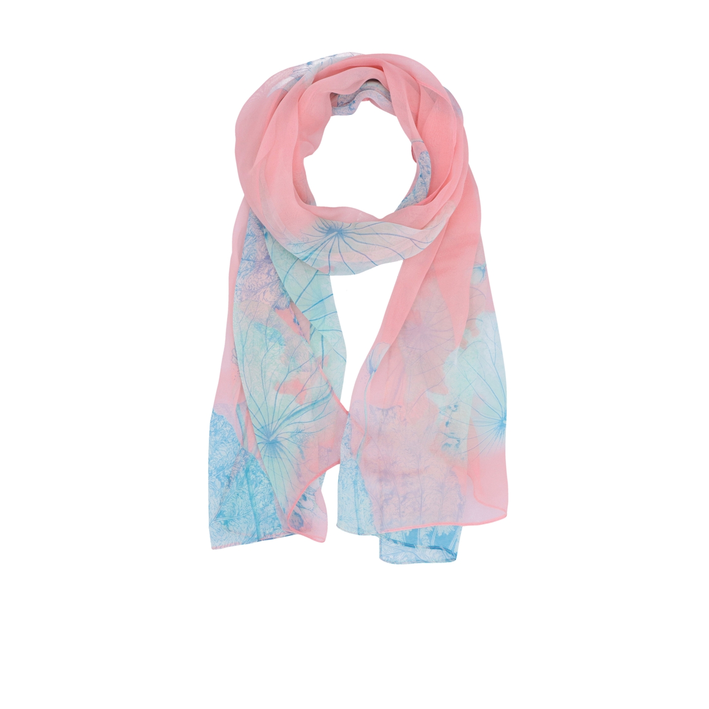 Ľahká šatka s kvetinovým motívom Noelia Bolger materiál polyester farba ružová KL502 - 01