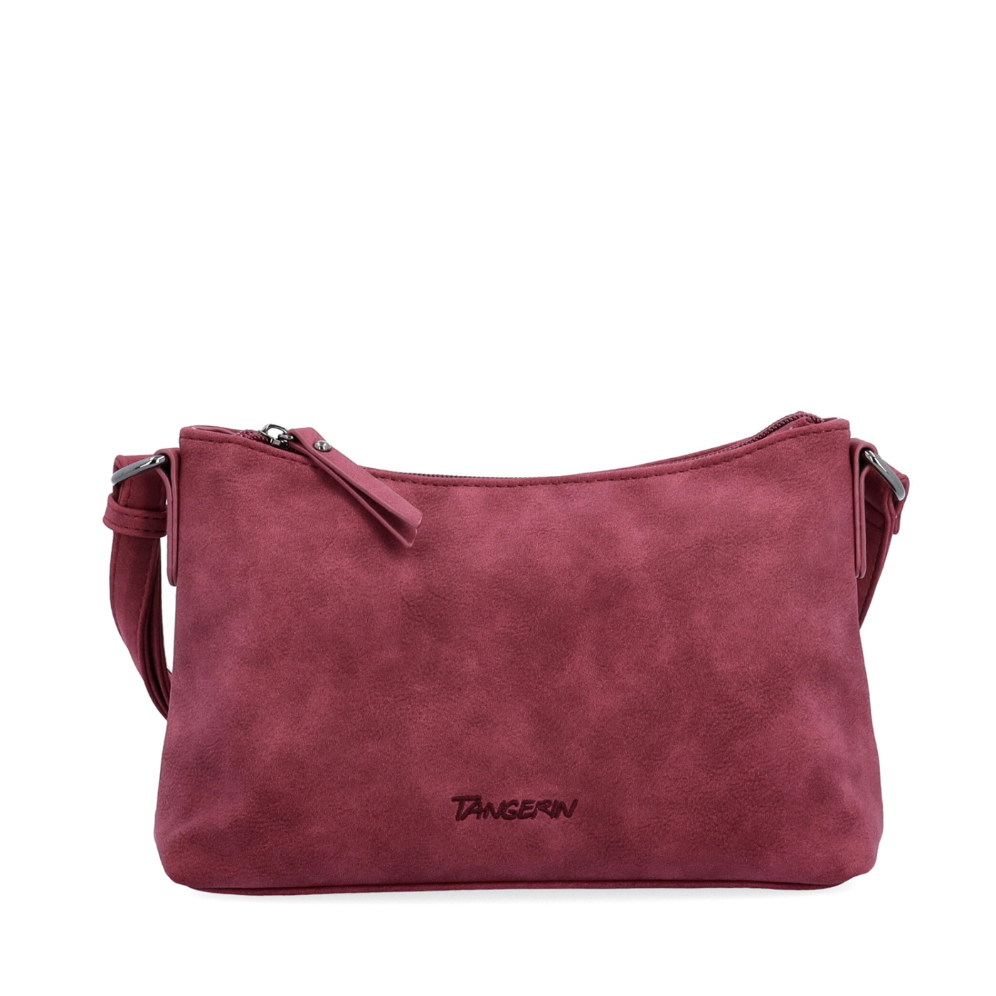 Malá elegantná crossbody kabelka Tangerin materiál syntetická koža zapínanie na zips farba vínová veľkosť malá 1109 BO Spredu