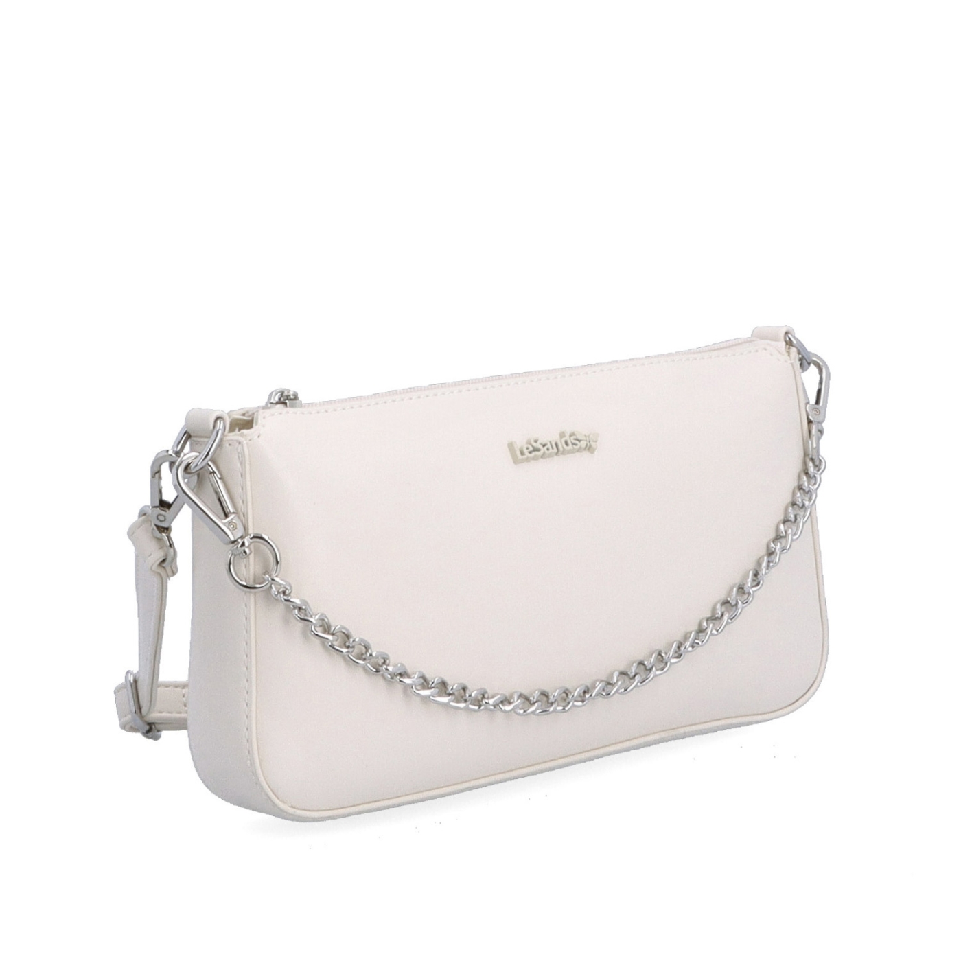 Malá crossbody kabelka s ozdobnou retiazkou Le Sands materiál syntetická koža zapínanie na zips farba béžová veľkosť malá 7714 BE
