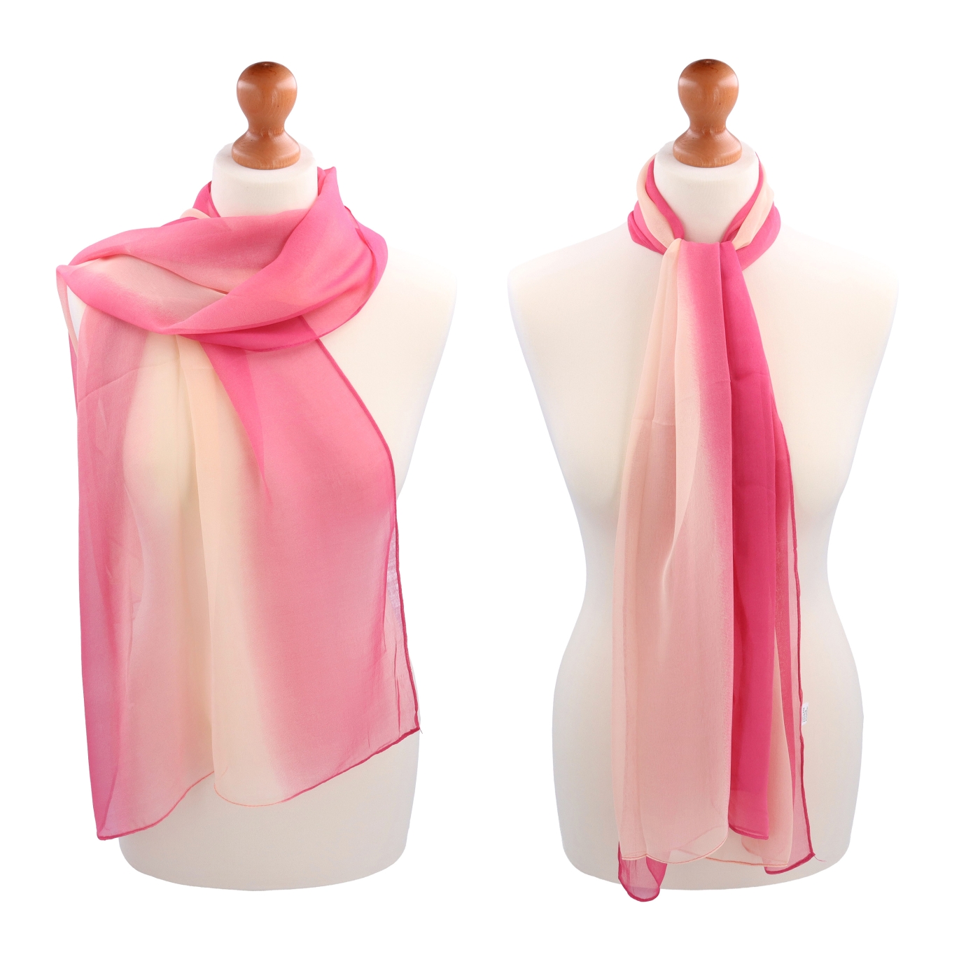 Ľahká farebná šatka Noelia Bolger materiál polyester farba ružová KL503 - 06