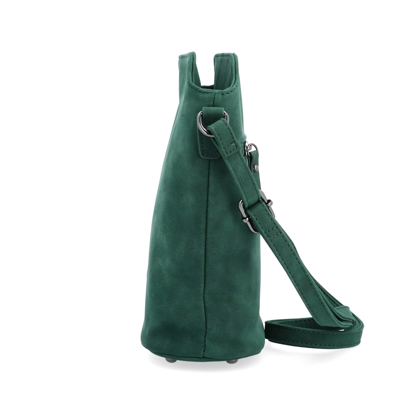 Malá elegantná kabelka s minimalistickým dizajnom Tangerin materiál syntetická koža zapínanie na zips farba zelená veľkosť malá 1107 TZE Z boku