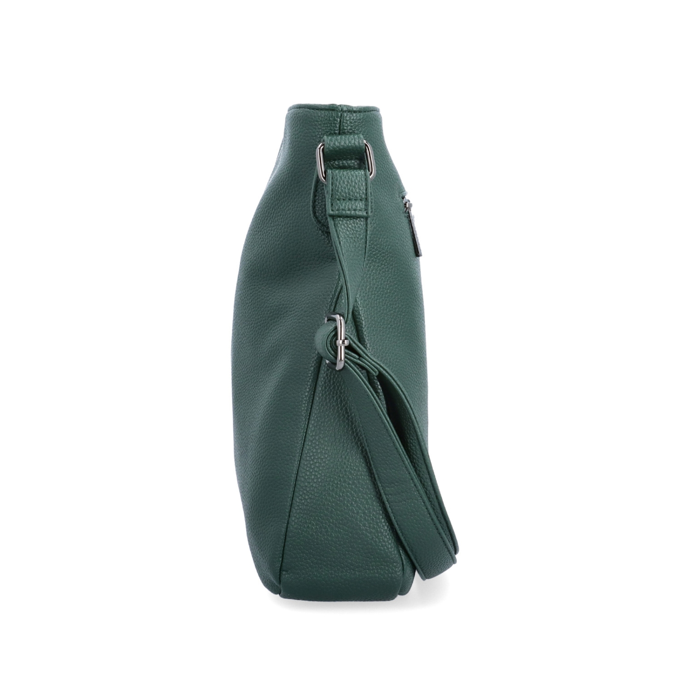 Dizajnová crossbody kabelka Carmelo materiál syntetická koža zapínanie na zips farba zelená veľkosť stredná 4271 TZE Z boku
