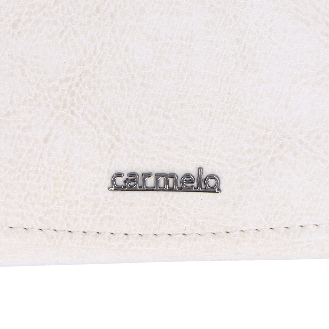 Kožená dámska peňaženka Carmelo materiál kože zapínanie na cvok farba biela veľkosť veľká 2126 OW Logo