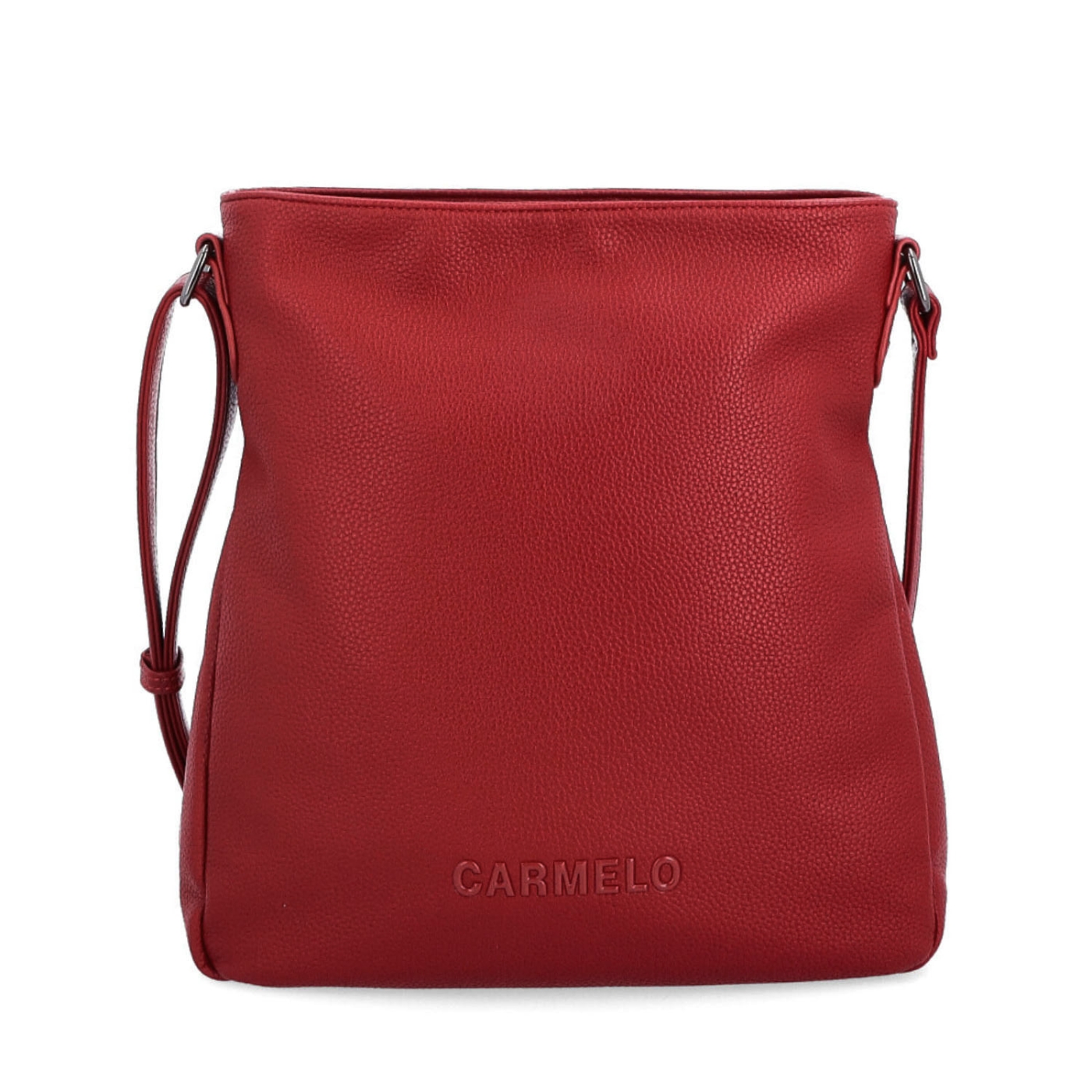 Dizajnová crossbody kabelka Carmelo materiál syntetická koža zapínanie na zips farba červená veľkosť stredná 4271 CV Spredu