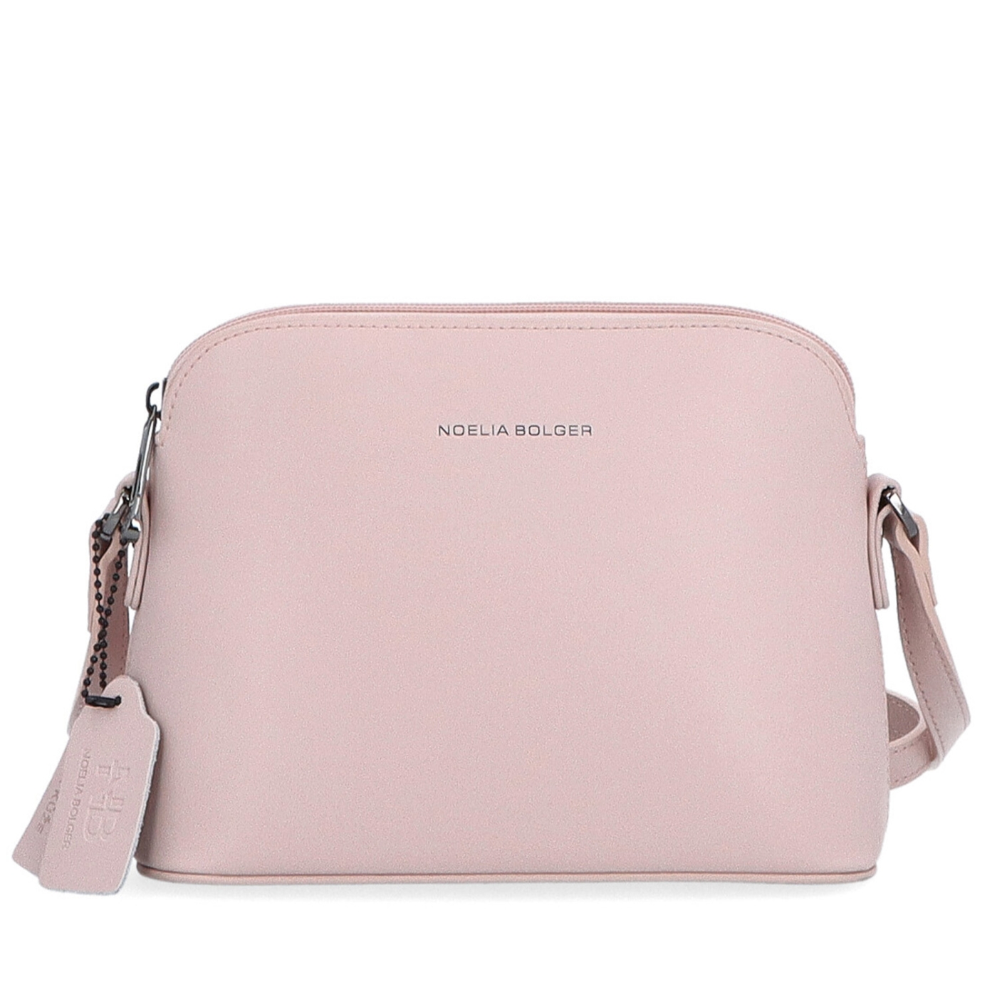 Kožená crossbody kabelka Noelia Bolger Noelia Bolger materiál kože zapínanie na zips farba ružová veľkosť malá NB 0096 R Spredu