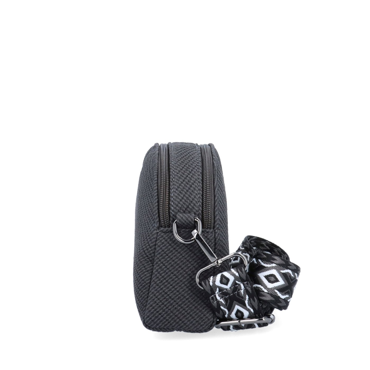 Štýlová crossbody kabelka s textúrovaným povrchom Tangerin materiál syntetická koža zapínanie na zips farba sivá veľkosť malá 4365 ANT Z boku