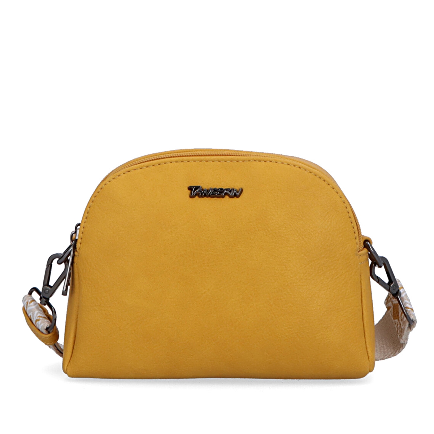 Malá crossbody kabelka s výrazným popruhom Tangerin materiál syntetická koža zapínanie na zips farba žltá veľkosť malá 8044 ZLU Spredu