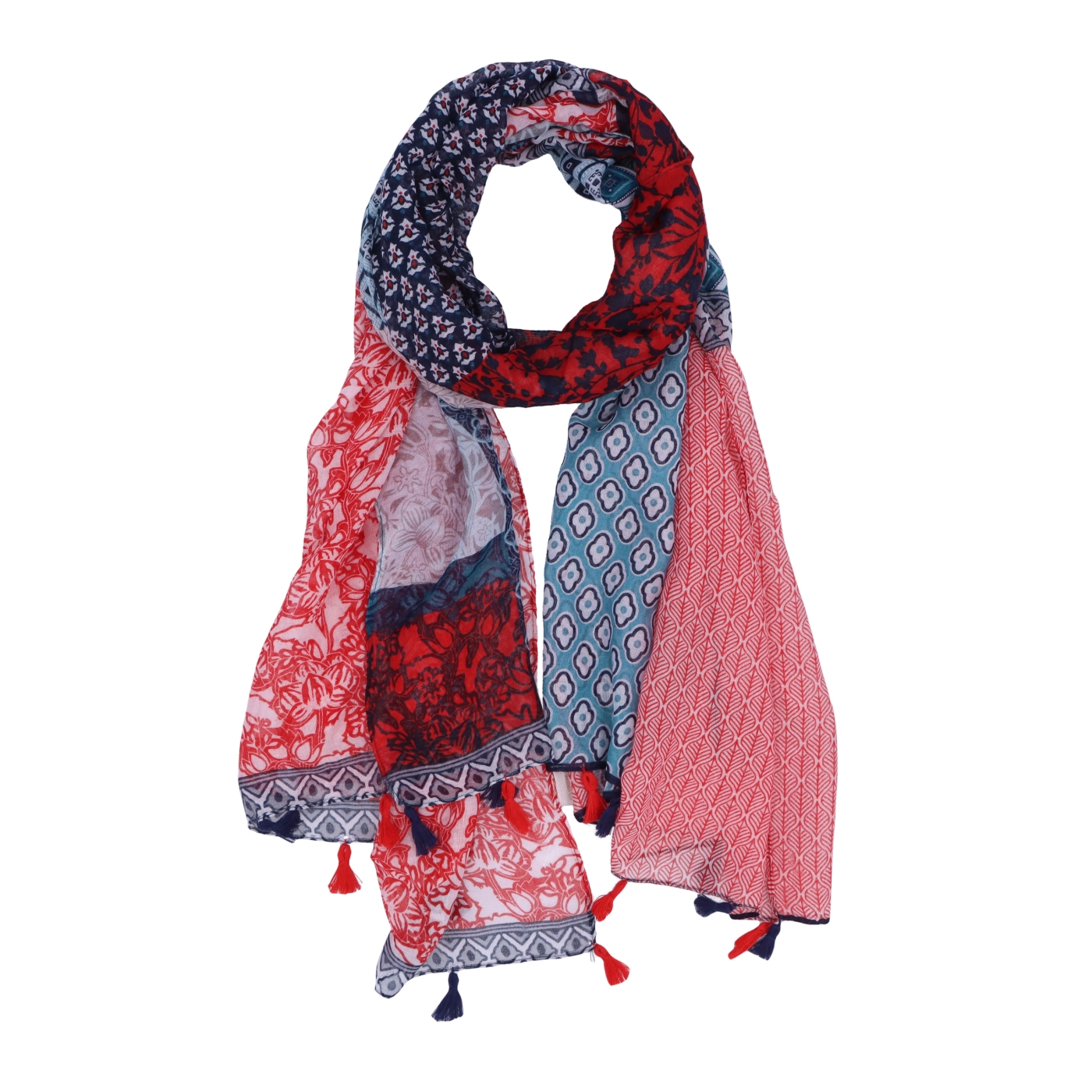 Ľahká šatka s originálnym vzorom Noelia Bolger materiál Viskóza a bavlna farba multicolor KL506 - 04