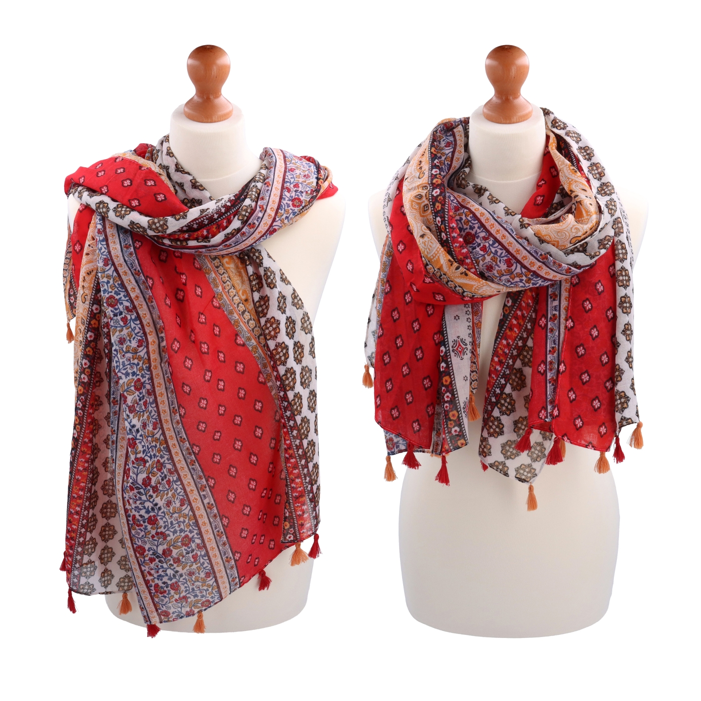 Ľahká šatka s originálnym vzorom Noelia Bolger materiál Viskóza a bavlna farba multicolor KL506 - 03