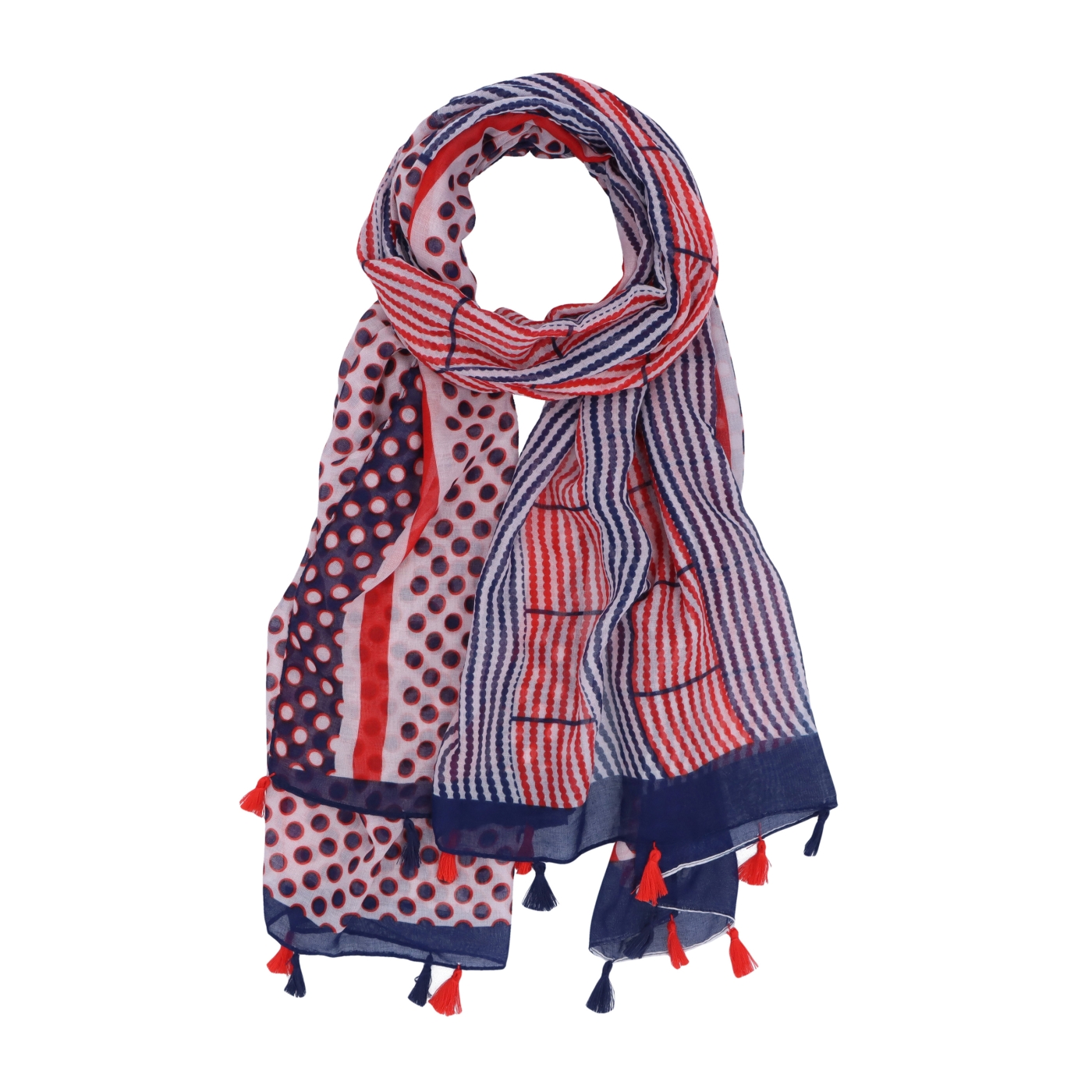 Ľahká šatka s originálnym vzorom Noelia Bolger materiál Viskóza a bavlna farba multicolor KL506 - 02