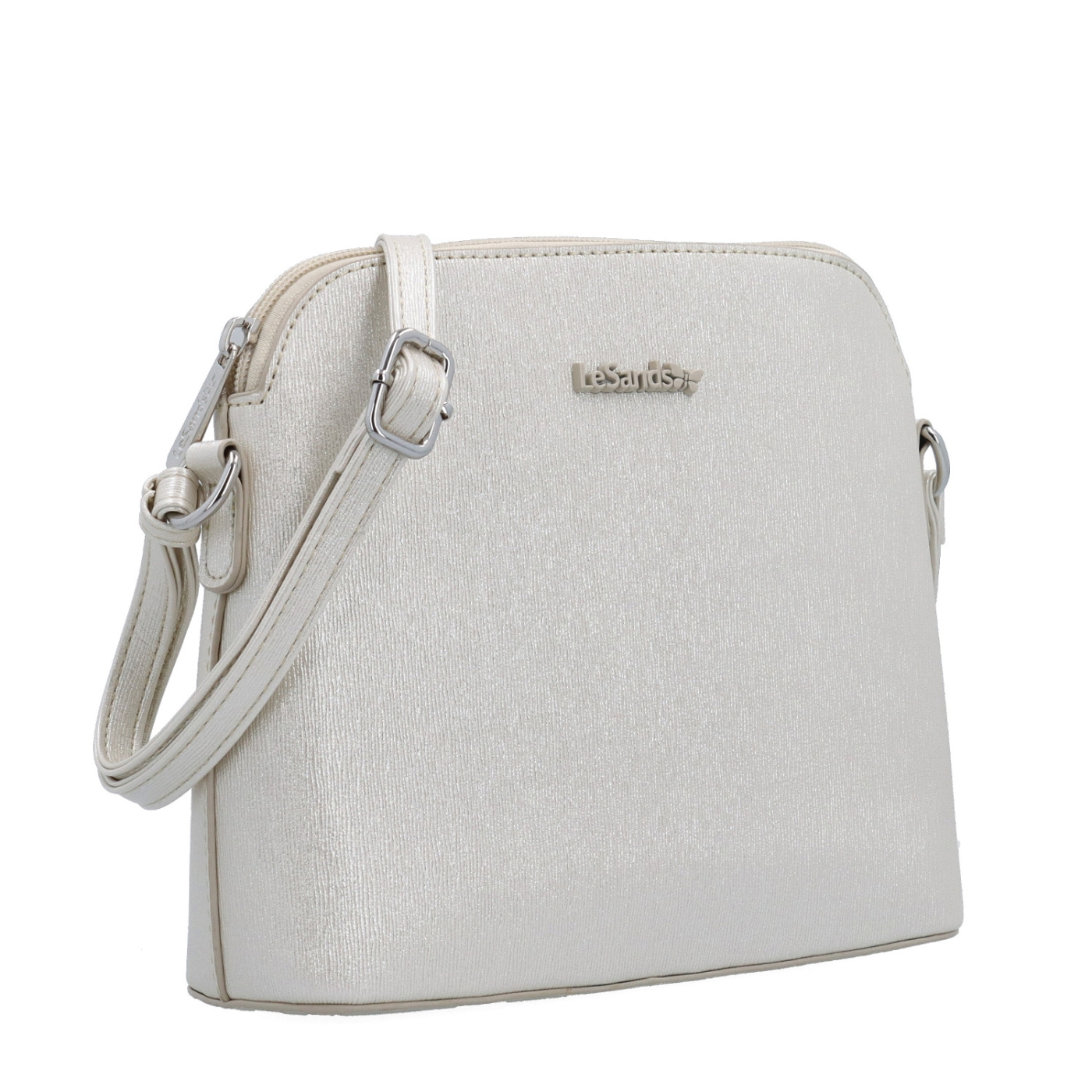 Elegantná crossbody kabelka s čistým dizajnom Le Sands materiál syntetická koža zapínanie na zips farba béžová veľkosť malá 4607 PRL