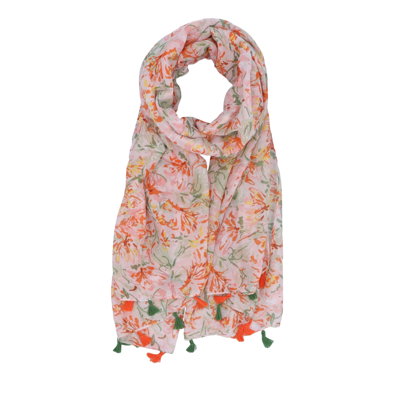 Ľahká šatka s originálnym vzorom Noelia Bolger materiál Viskóza a bavlna farba multicolor KL506 - 17