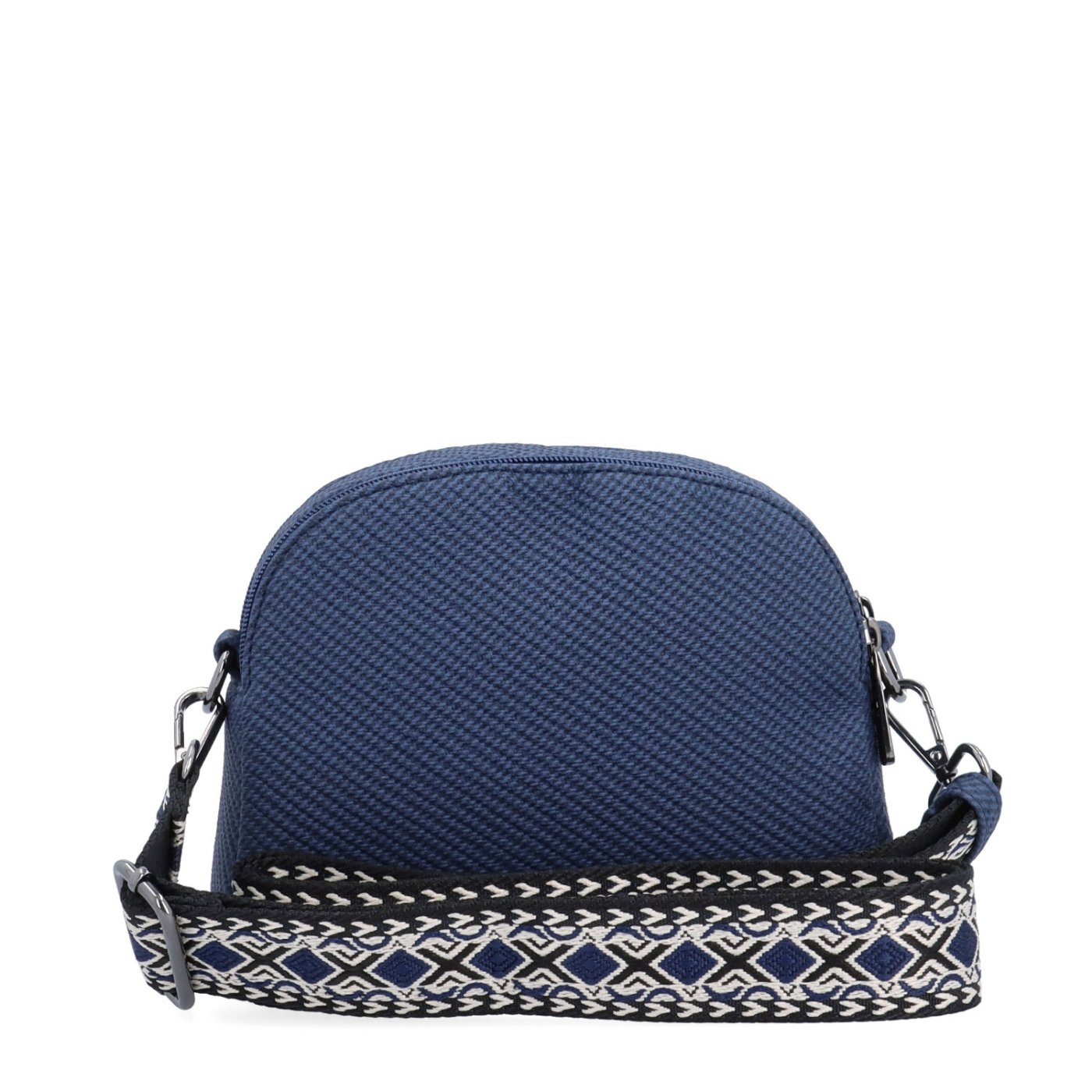 Štýlová crossbody kabelka s textúrovaným povrchom Tangerin materiál syntetická koža zapínanie na zips farba modrá veľkosť malá 4365 M Zozadu
