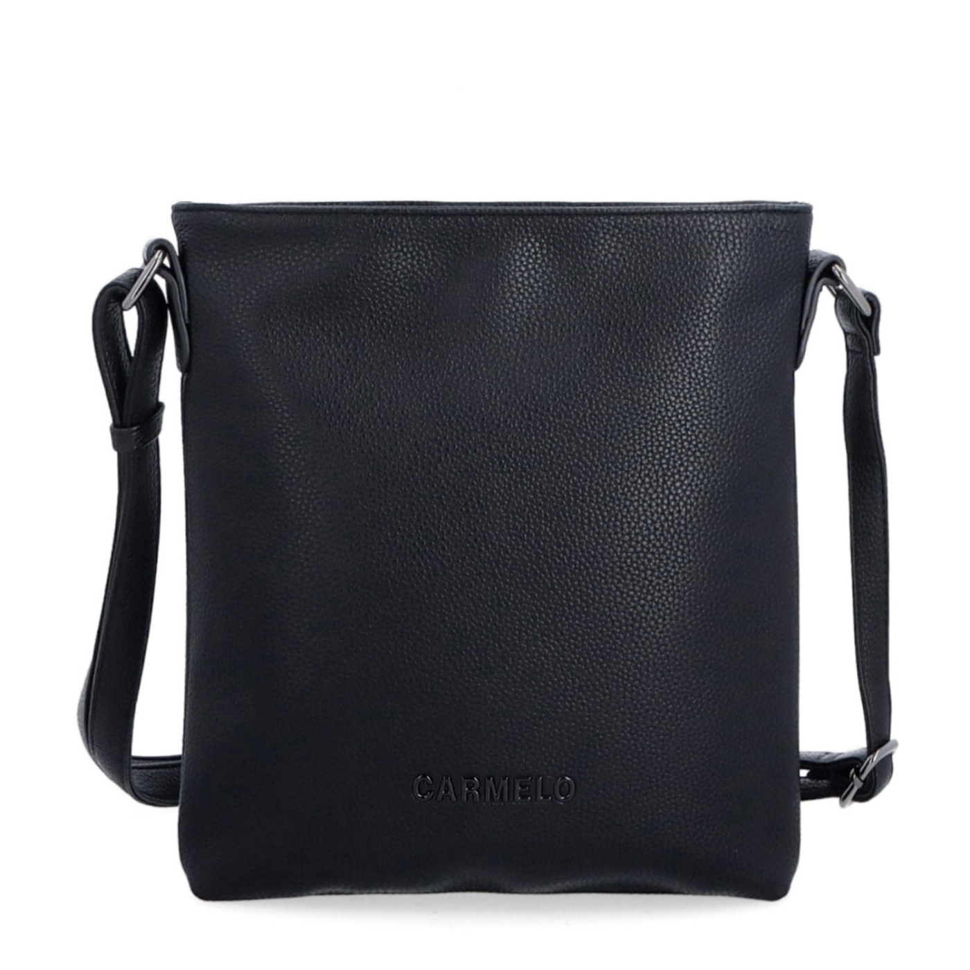 Crossbody kabelka so zipsom Carmelo materiál syntetická koža zapínanie na zips farba čierna veľkosť malá 4324 C Spredu